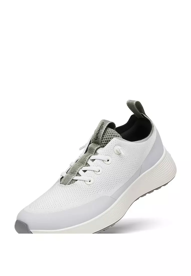 Allbirds Womens Tree Runner Go Utility Shoe - Blizzard/Hazy Pine/Natural White