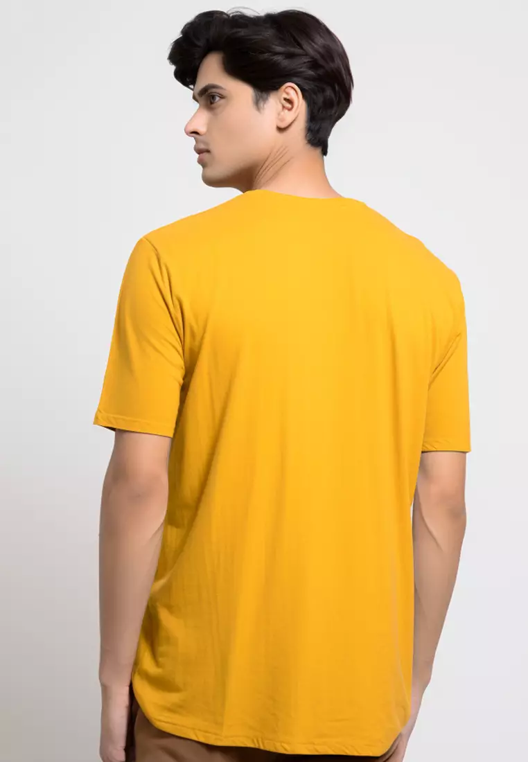 MTL86 Kaos t shirt pria instacool thirdday polos mustard