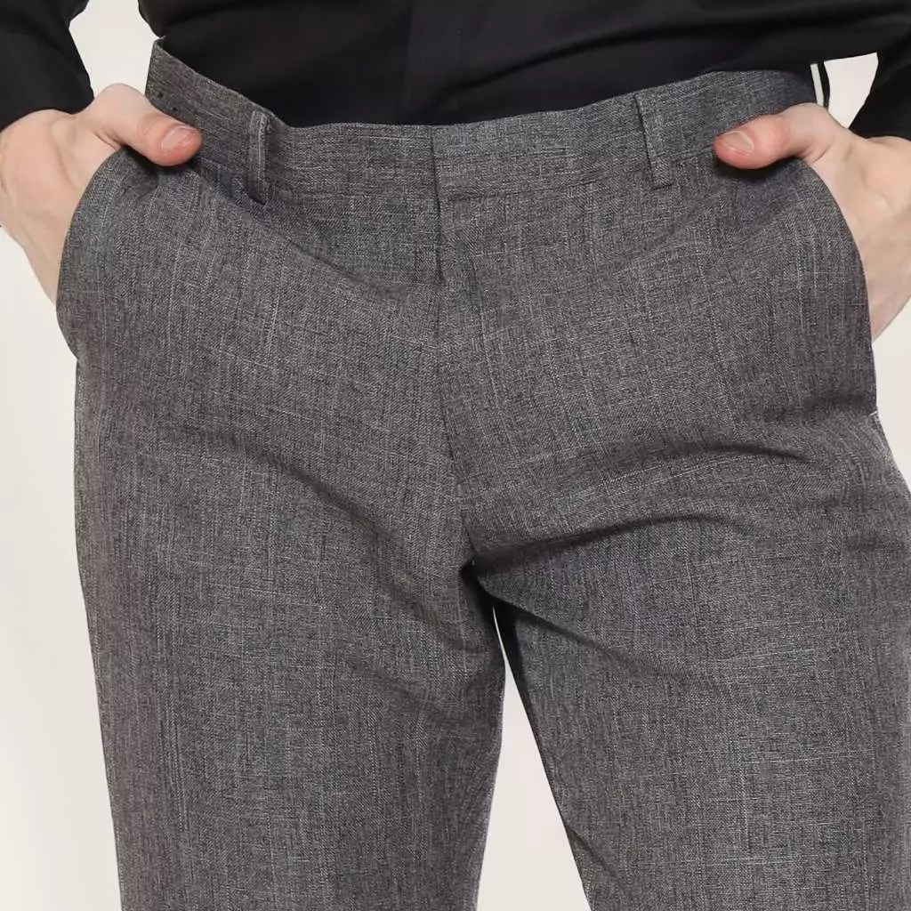 Schoeller Celana Panjang Pria Slim Fit – Dark Grey – Ukuran 28–38 – STEVAN-SF