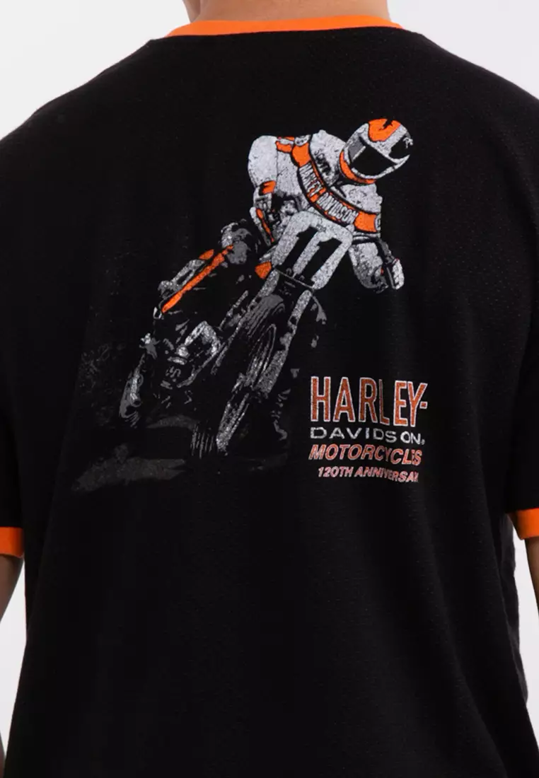 Tee-shirt Ringer 120th Anniversary Harley-Davidson homme