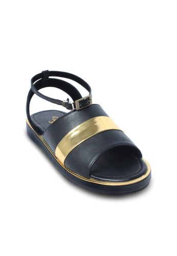 Tyra Black Platform Sandals