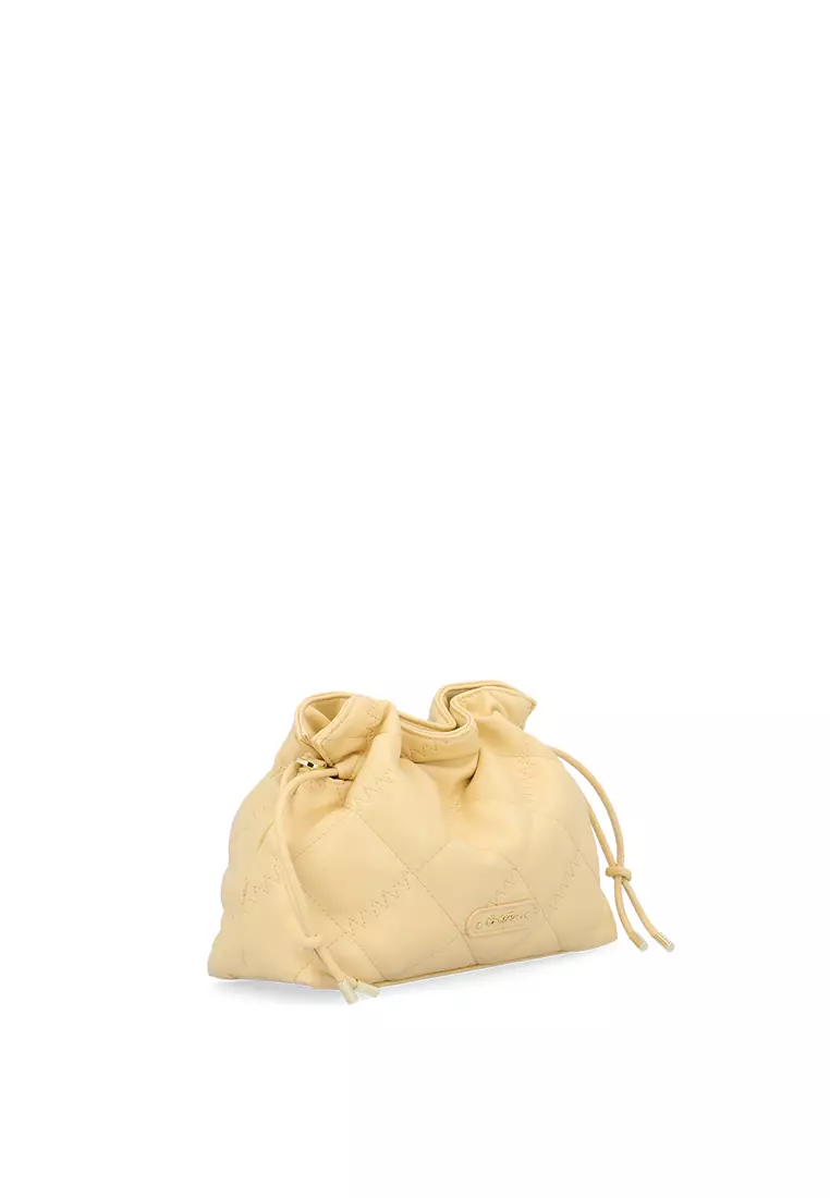 CR Abella Quilted Crossbody Bag - Medium Yellow