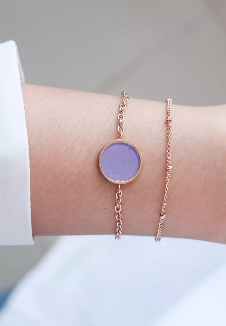 Amethyst rose discount gold bracelet