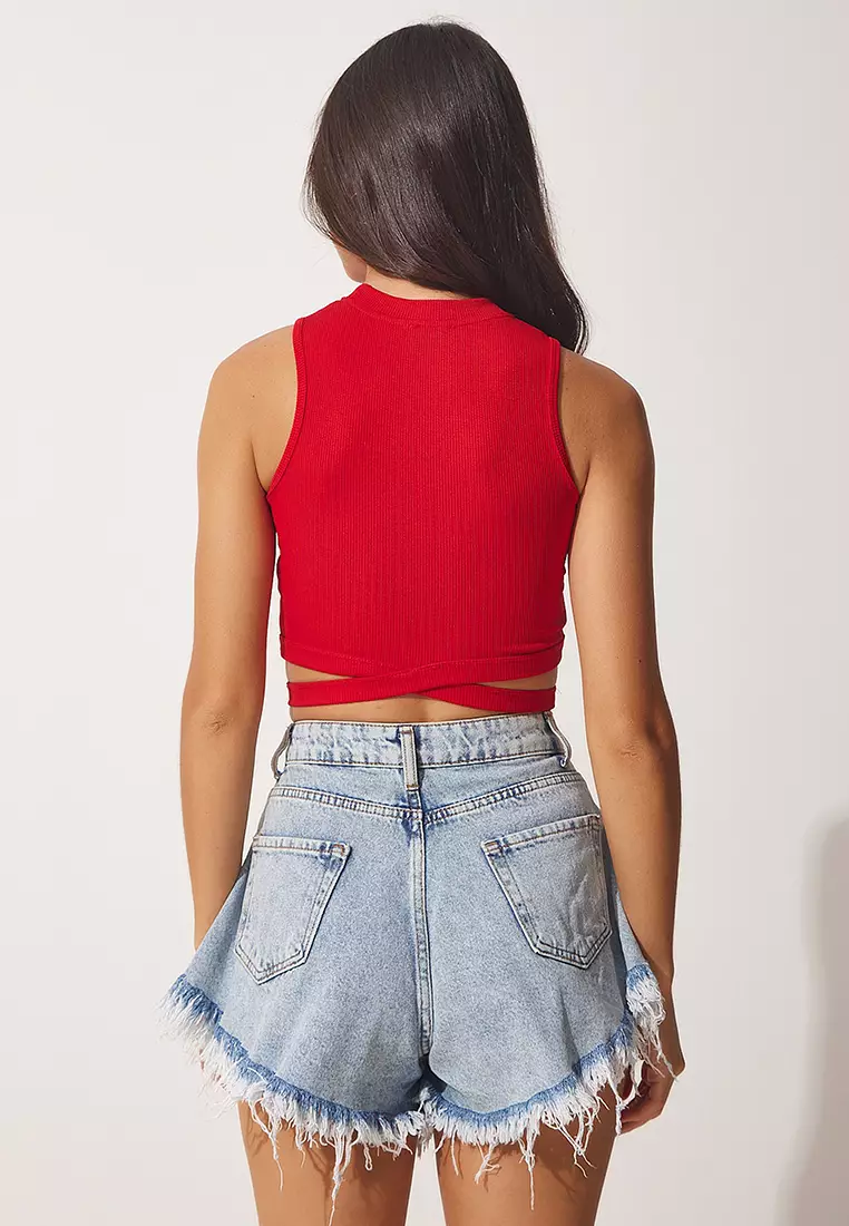 2-Pack Mock Neck Crop Top