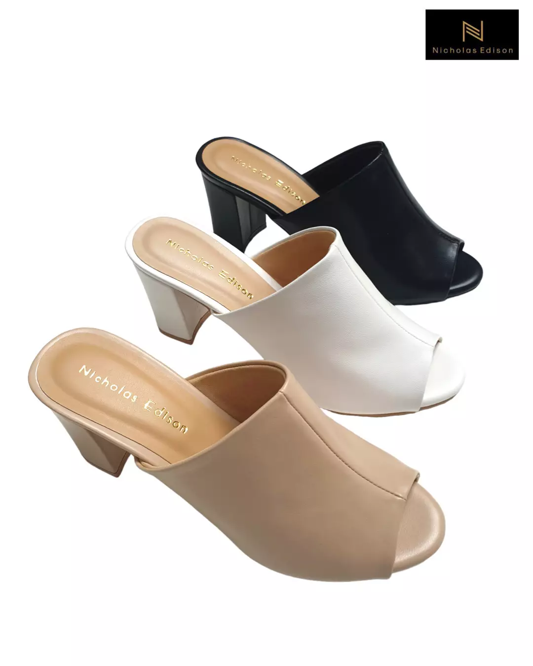 Nicholas Edison Heel Vita Beige