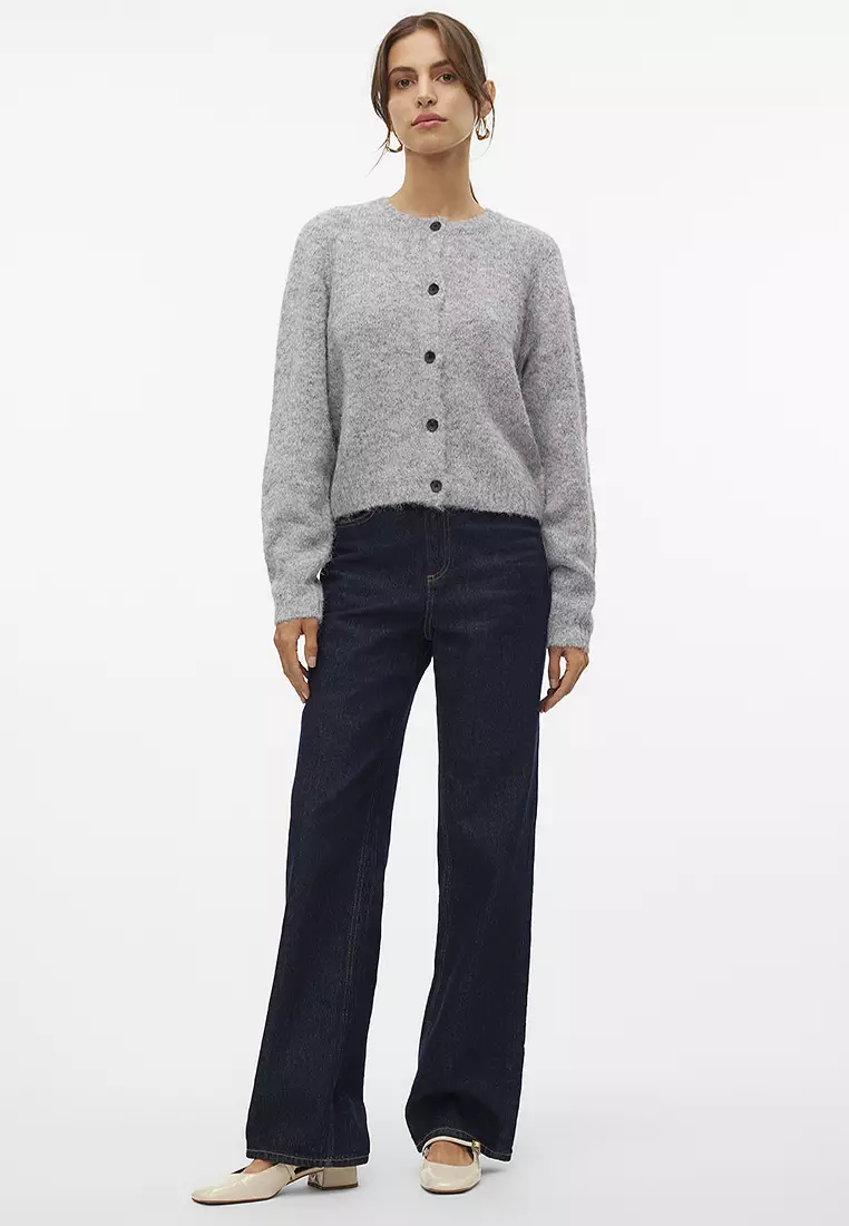 ヴェロモーダ Vero Moda 【 Button-Up Cardigan Women 】 レディース Vero Moda short button down cardigan with contrast trim in