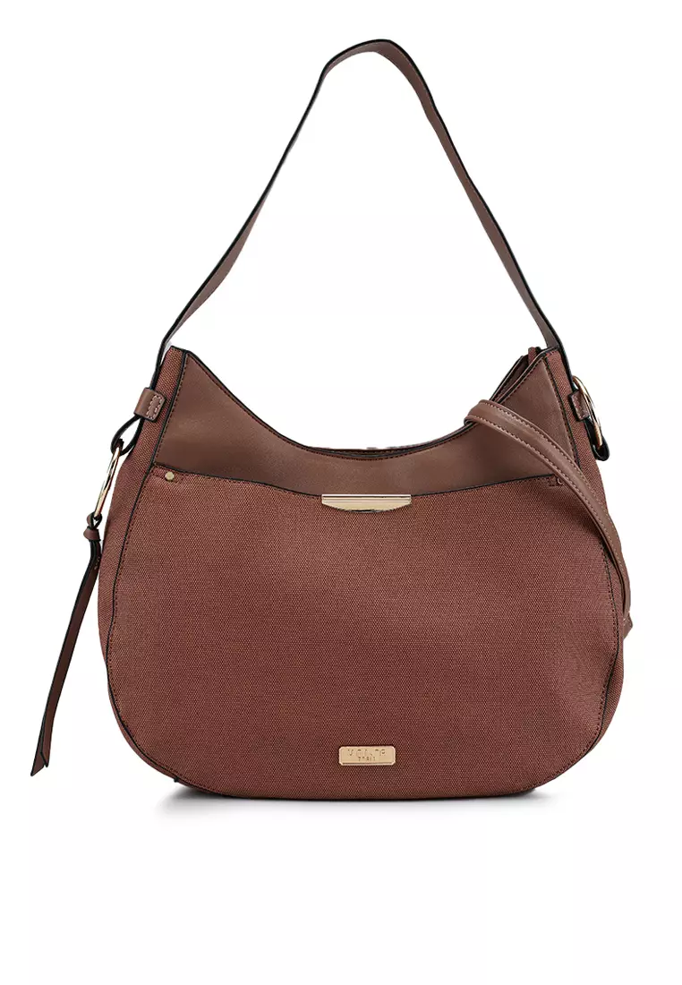 Duo-Texture Convertible Shoulder Bag