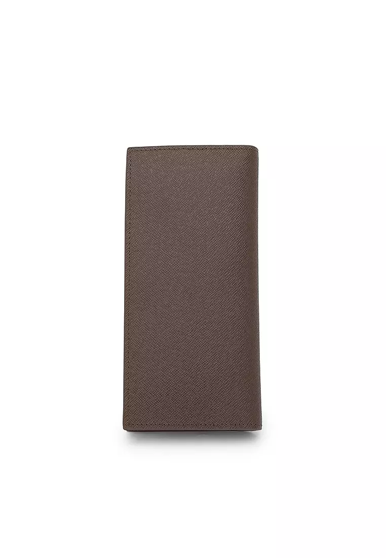 Men's Genuine Leather RFID Blocking Bi Fold Wallet  (Dompet Bi Fold Pria Kulit Genuine RFID Blocking) - Cokelat