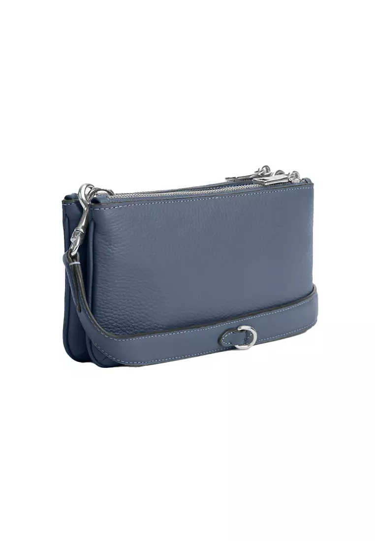 Silver coach online crossbody purse