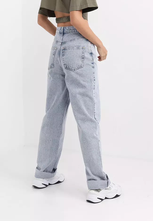 TOPSHOP WS Topshop Oversized mom jeans ZALORA