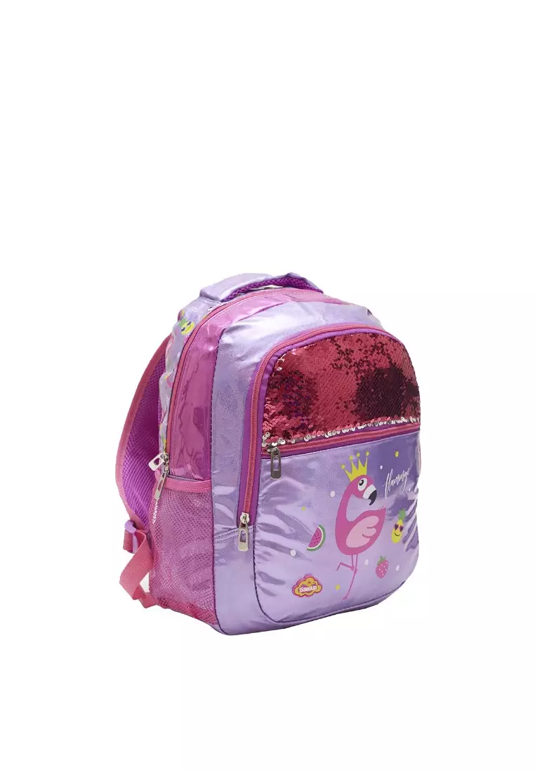 L.Blend Tas Ransel Sequins Flaminggo Ungu