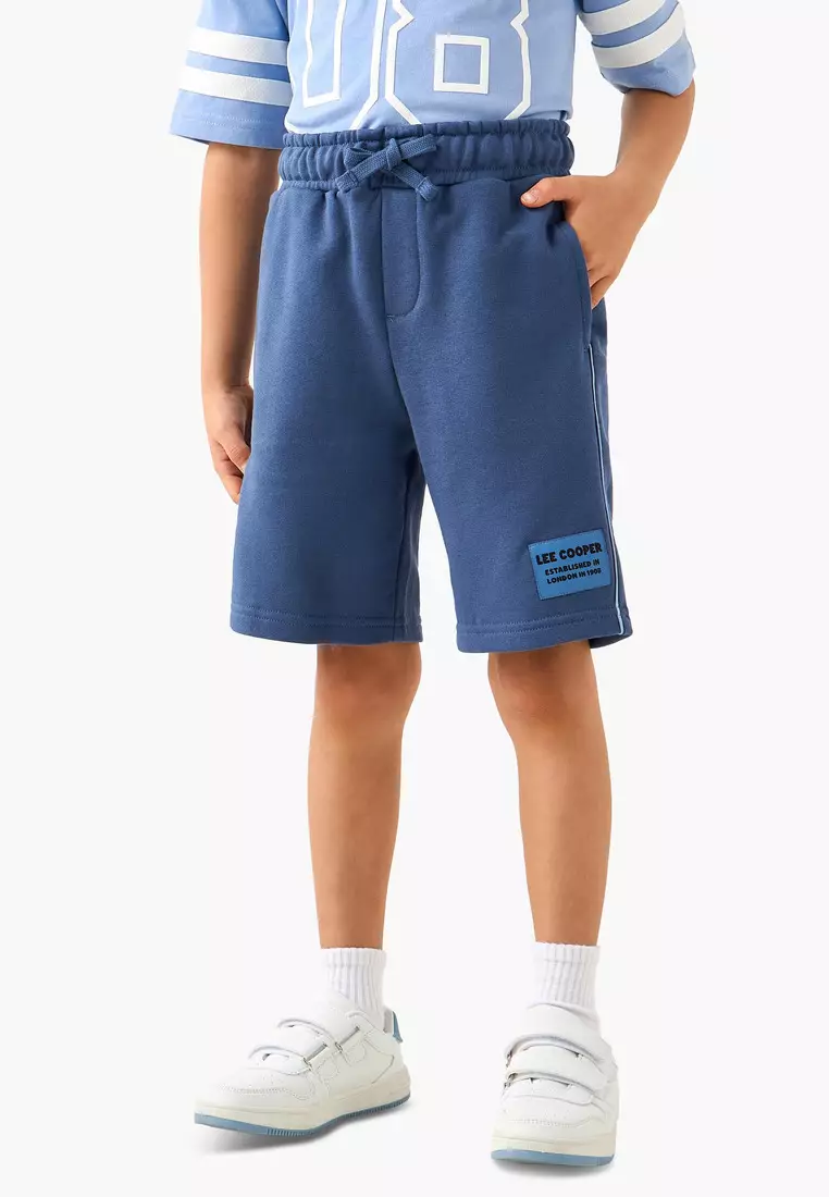 Babyshop Lee Cooper V-Neck Short Sleeves T-Shirt And Shorts Set With Varsity Print