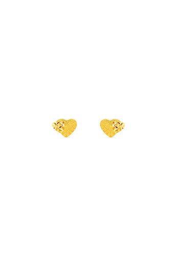 MJ Jewellery 金色 MJ Jewellery Love形金耳環 S117, 375/9K黃金 165C9AC9DAEA6BGS_1