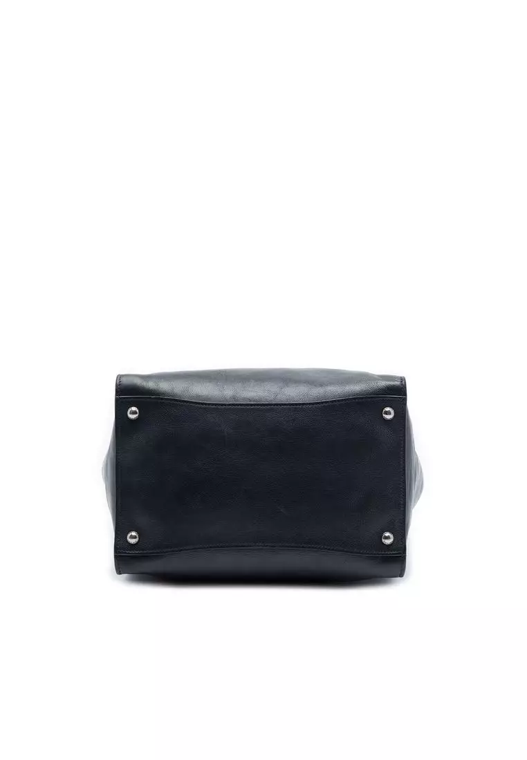 Pre-Loved Prada Glace Calf Twin Pocket Double Handle Satchel