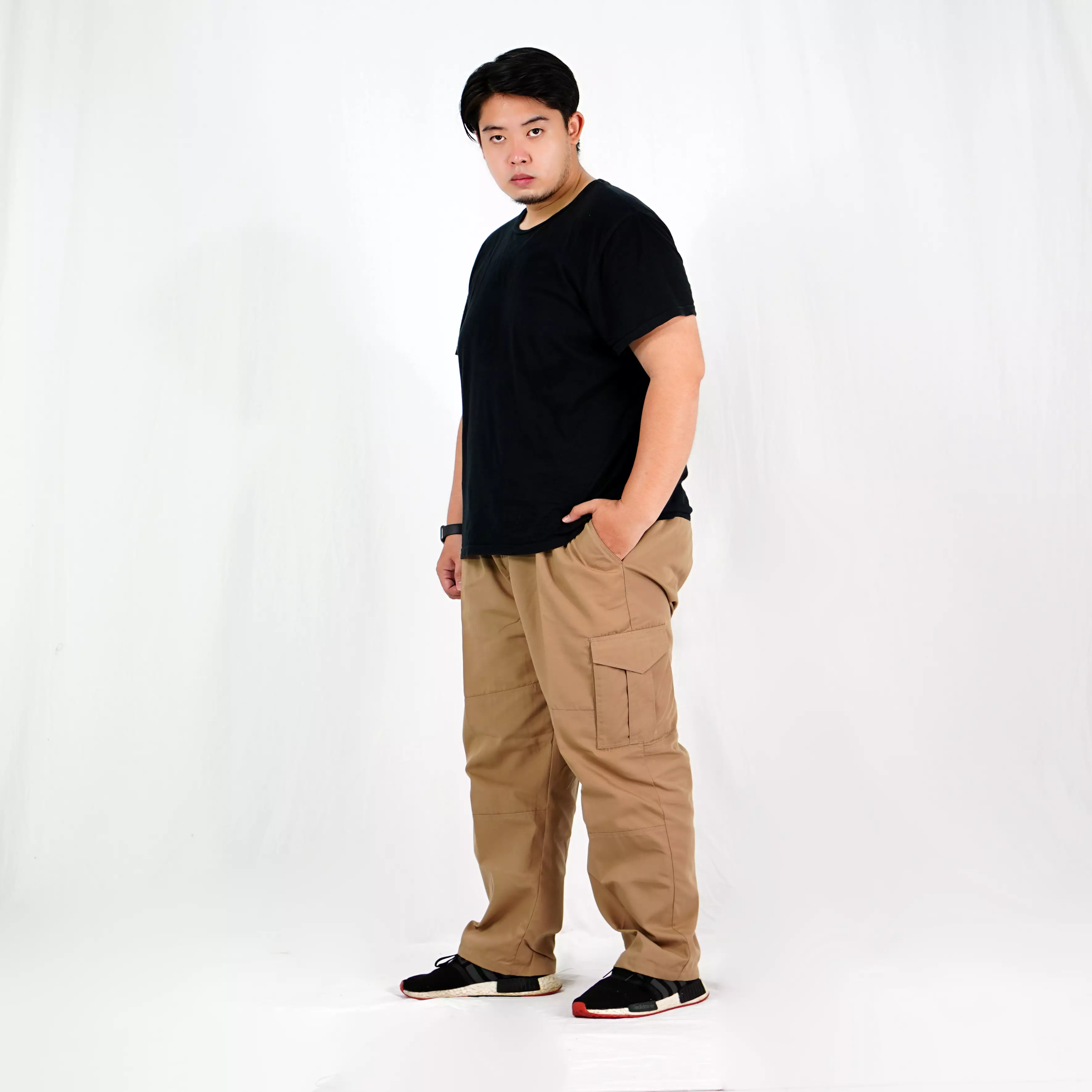  DENNY BIG Celana Cargo Earth Tone BIG SIZE Cargo Pants OVERSIZE - KREM