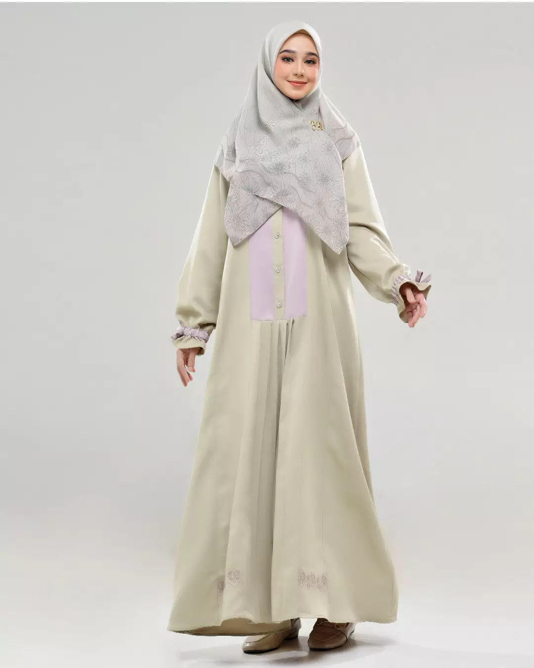 Rabbani - Gamis Dress Muslim Couple Madaharsa Exclusive Matcha
