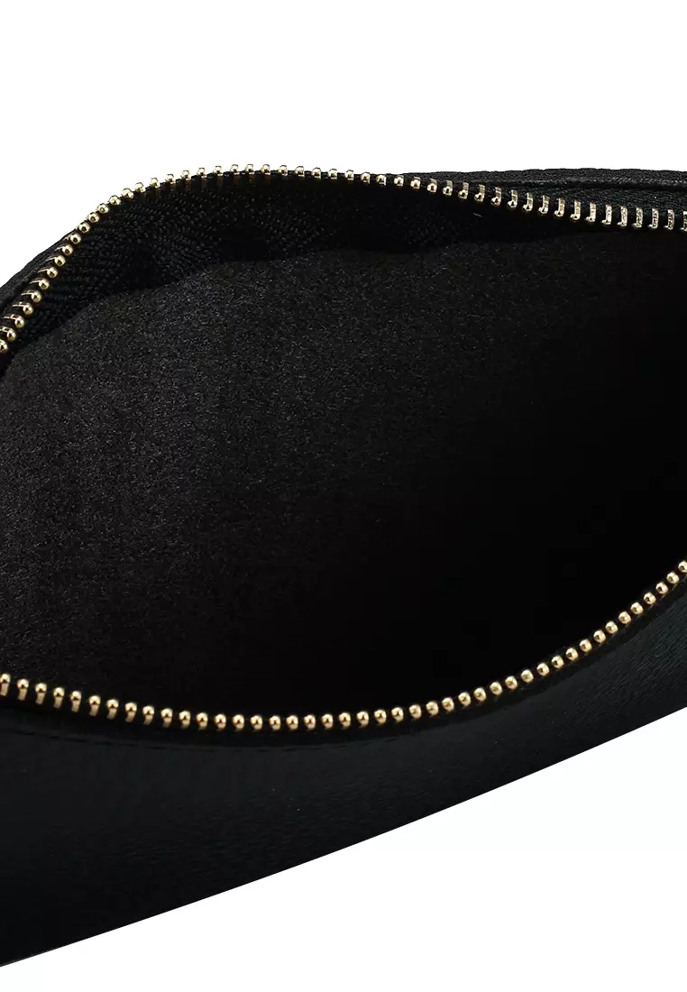 Pebbled Pouch With Card Holder