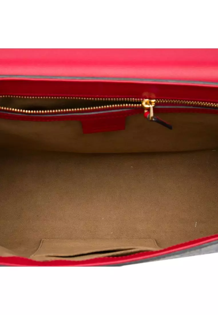 Pre-Loved Gucci Medium Gg Supreme Padlock Shoulder Bag