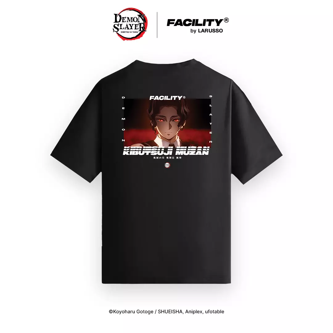 FACILITY Demon Slayer - Kibutsuji Muzan Oversize Tee - Black