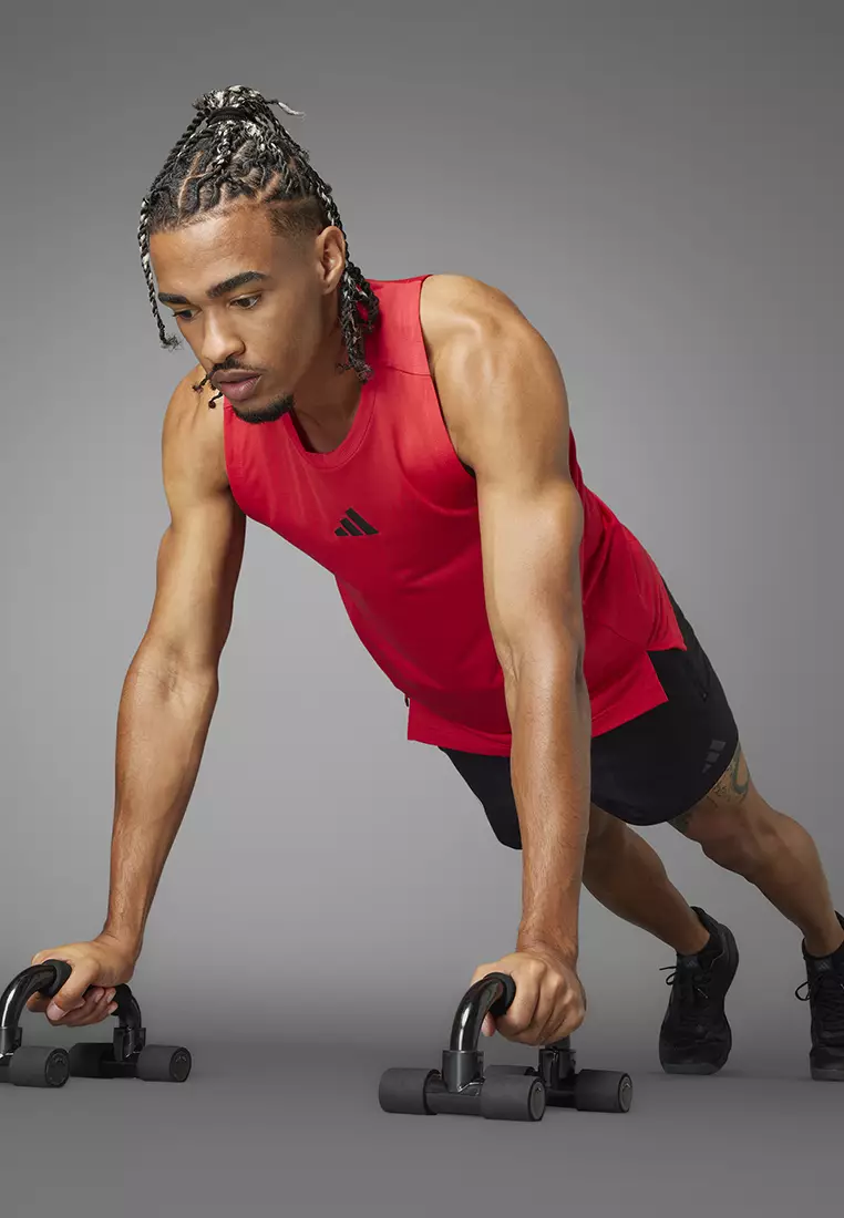 adidas AIRCHILL 赤 タンクトップ M Shop Red Mens Airchill Crew Neck Athletic Tank Top – Shoebacca