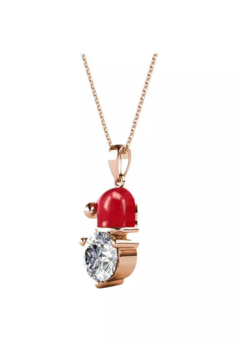 X'mas Santa Pendant RG - Kalung Crystal by Her Jewellery