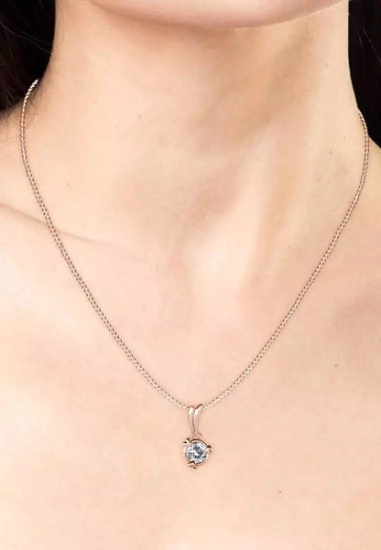 Tri Love Pendant RG - Kalung Crystal by Her Jewellery