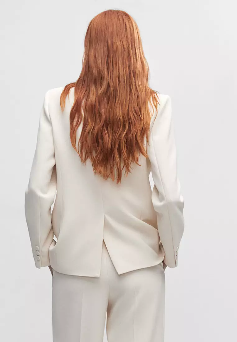 Buy Mango Contrast Shawl Collar Structured Blazer 2024 Online