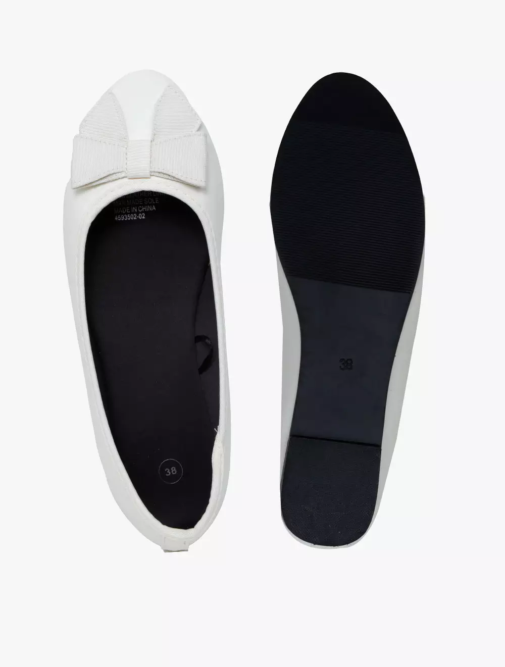 Rubi -  Sepatu Wanita  - Emma Bow Ballerina - Vanilla Smooth/Grosgrain