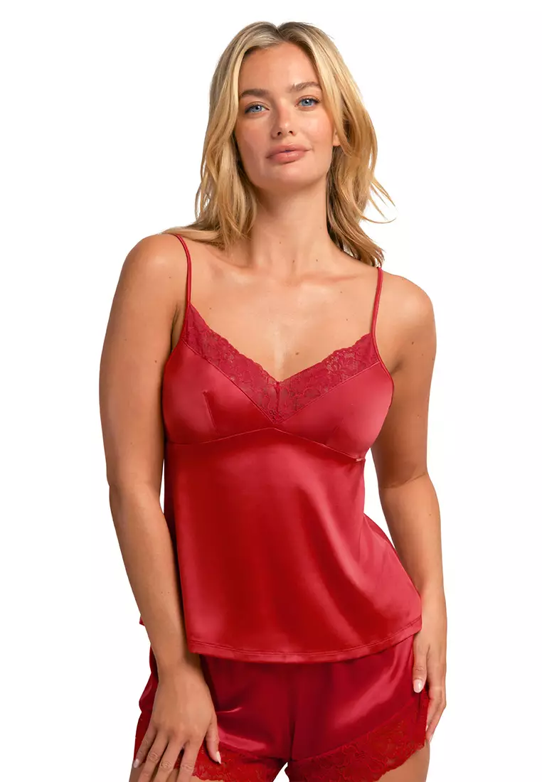 JUDIN Layered frill camisole set Triple Layered Ruffle Woven Print