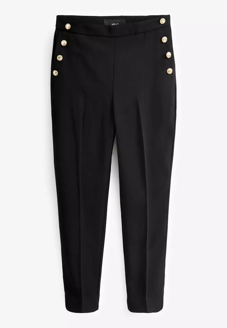 Buy Next Tailored Button Detail Taper Trousers 2024 Online Zalora 9370