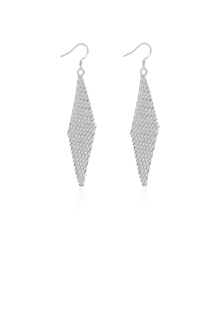 Buy Glamorousky Simple Romantic Fashion Geometric Diamond Earrings