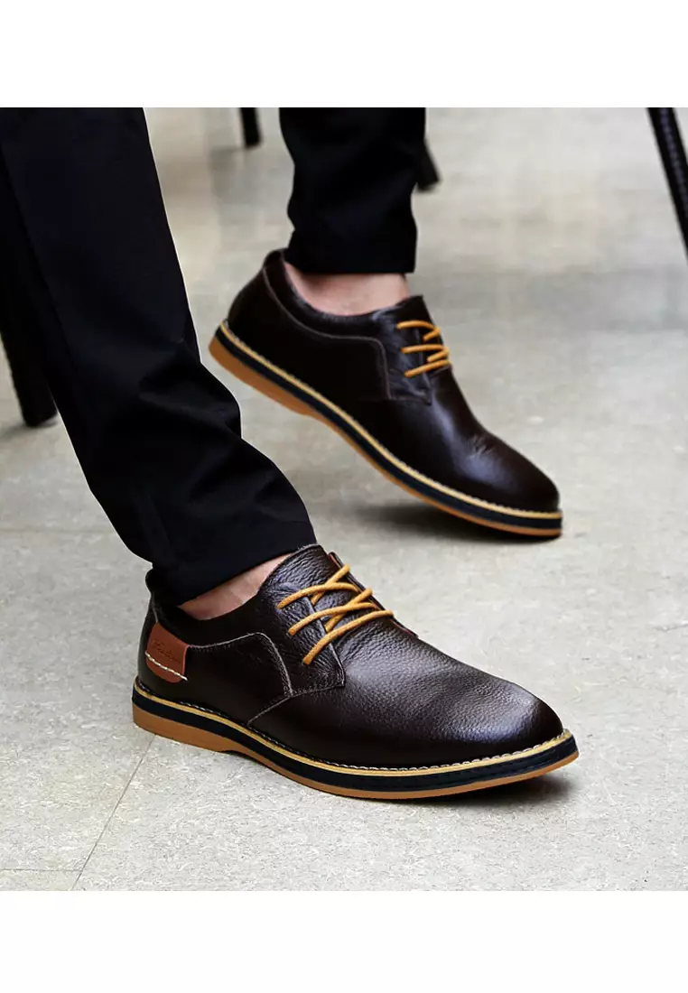 Grain Leather Derby Shoes YY6111
