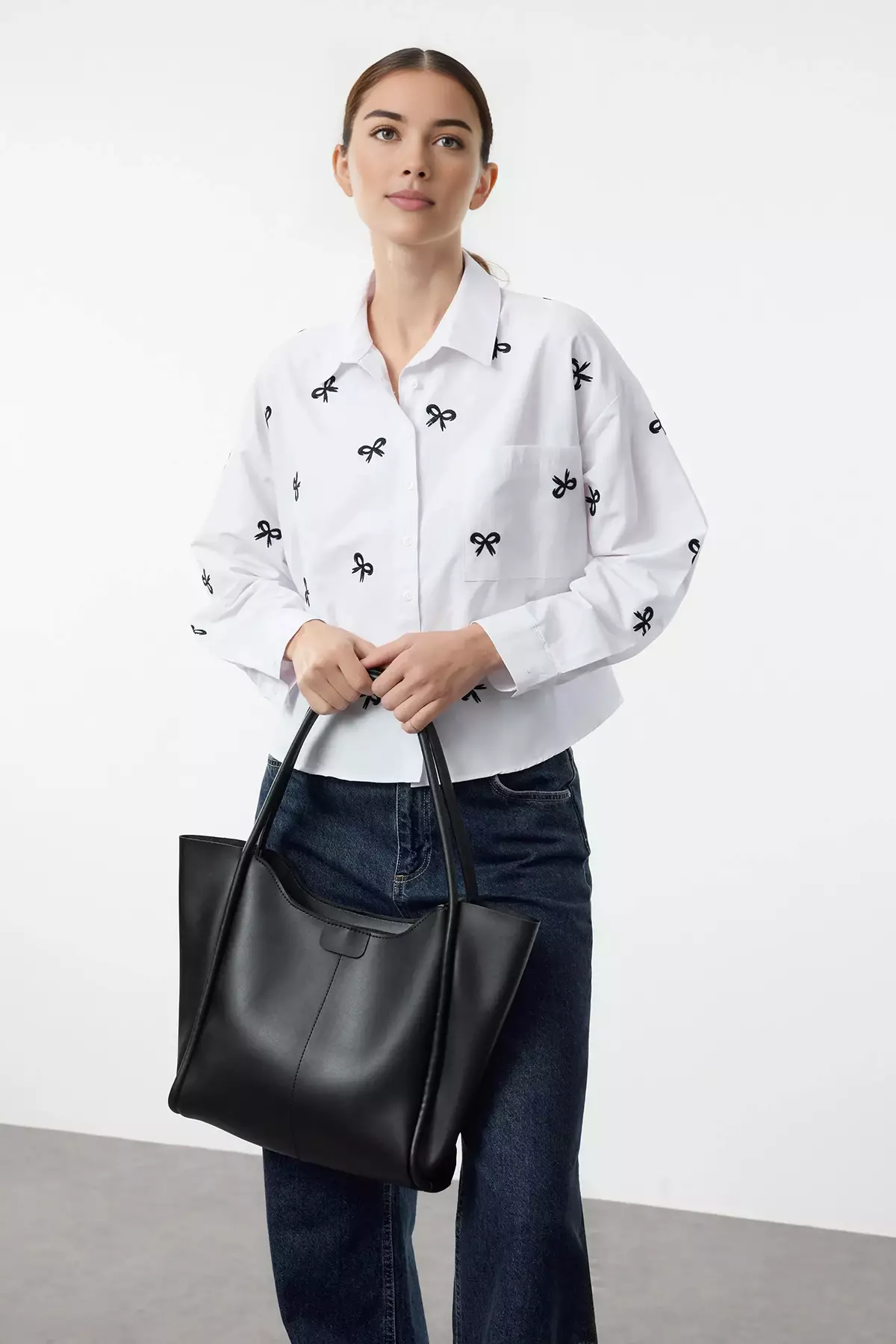 Black Women's Maxi Tote Shoulder Bag