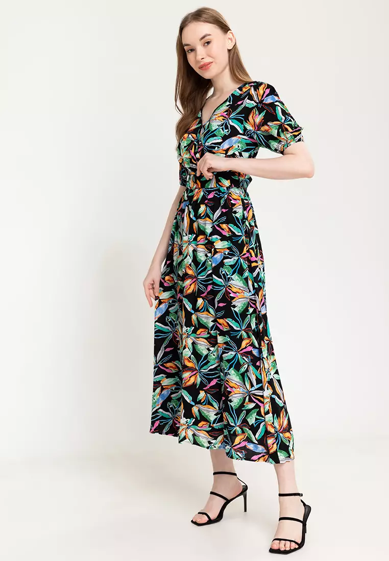 Buy BADOMODA Camara Printed Dress with Belt 2024 Online | ZALORA ...