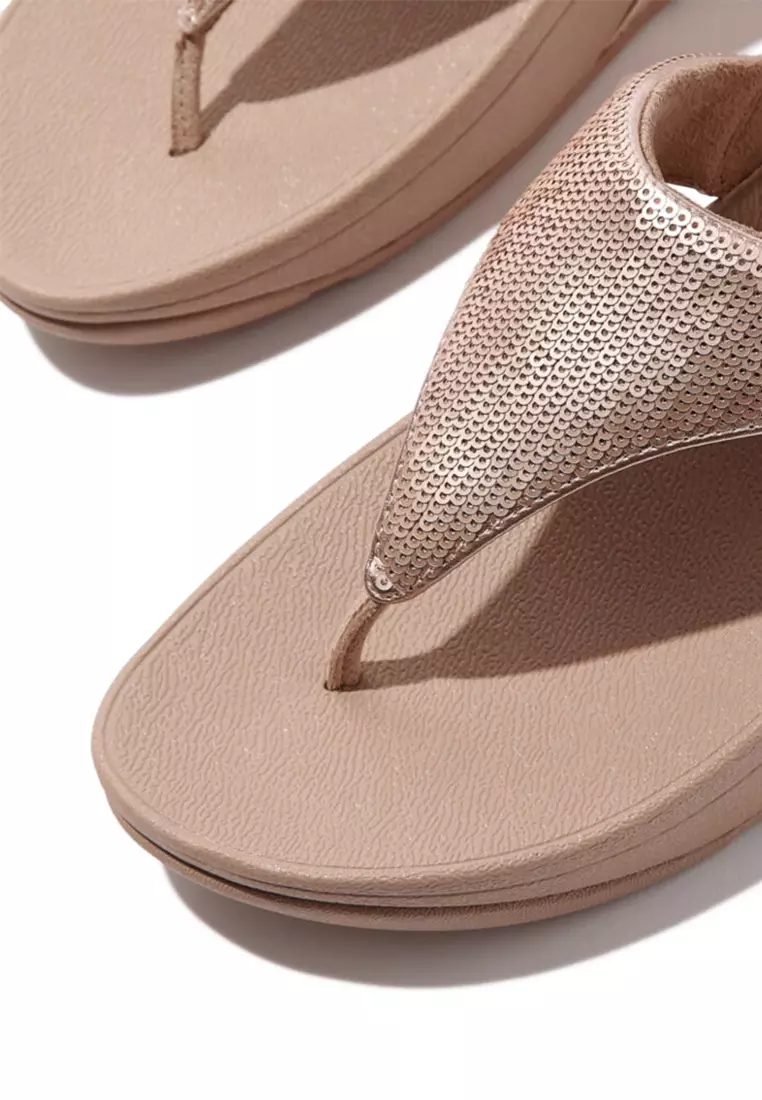 Lulu Sequin Toe-post Sandals