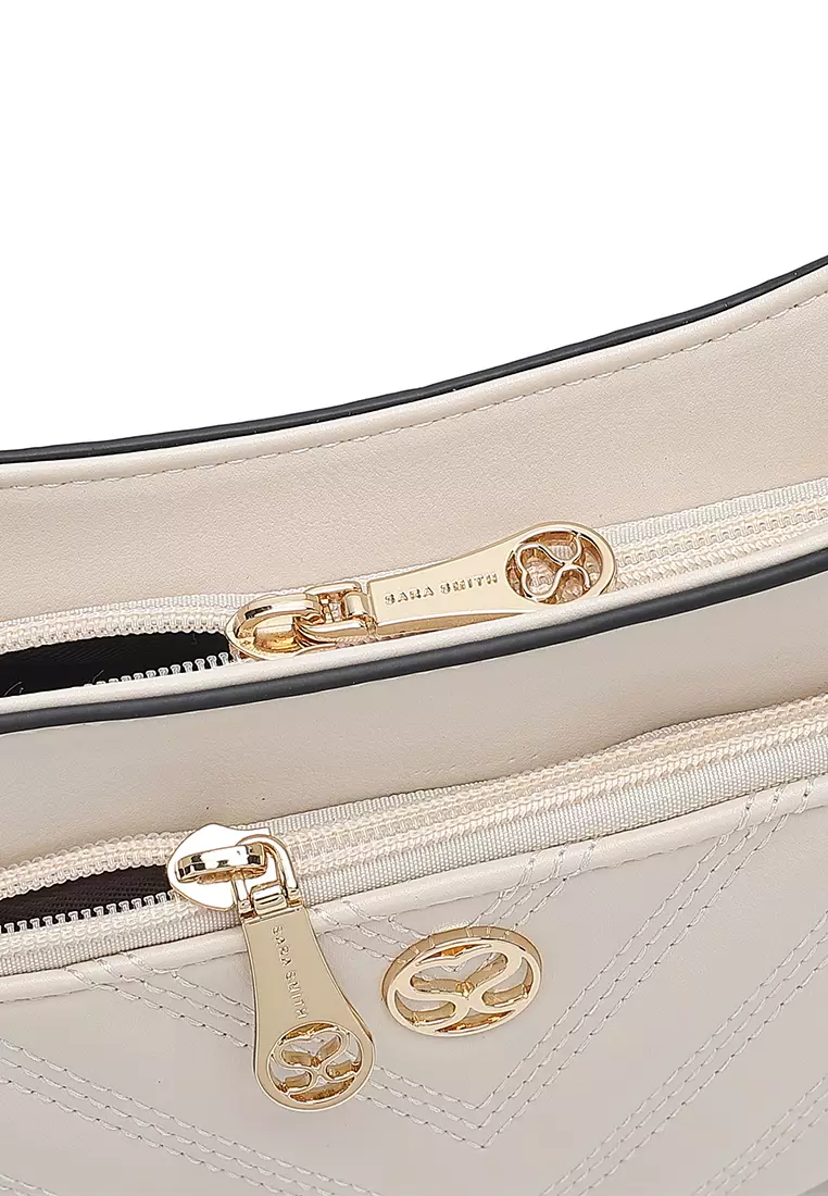 Women's Top Handle Bag / Sling Bag / Crossbody Bag / Shoulder Bag (手拿袋 / 斜孭袋 / 單肩包) - 米黃色