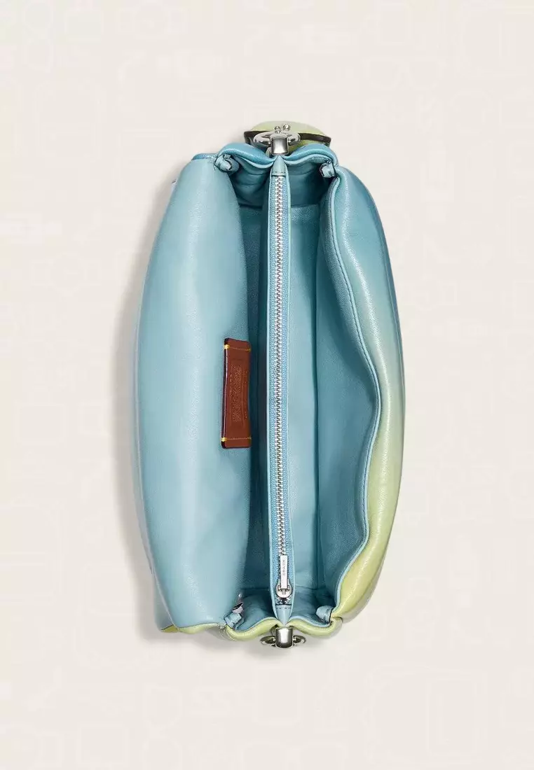 Coach Pillow Tabby Shoulder Bag 26 With Ombre Aqua Multi