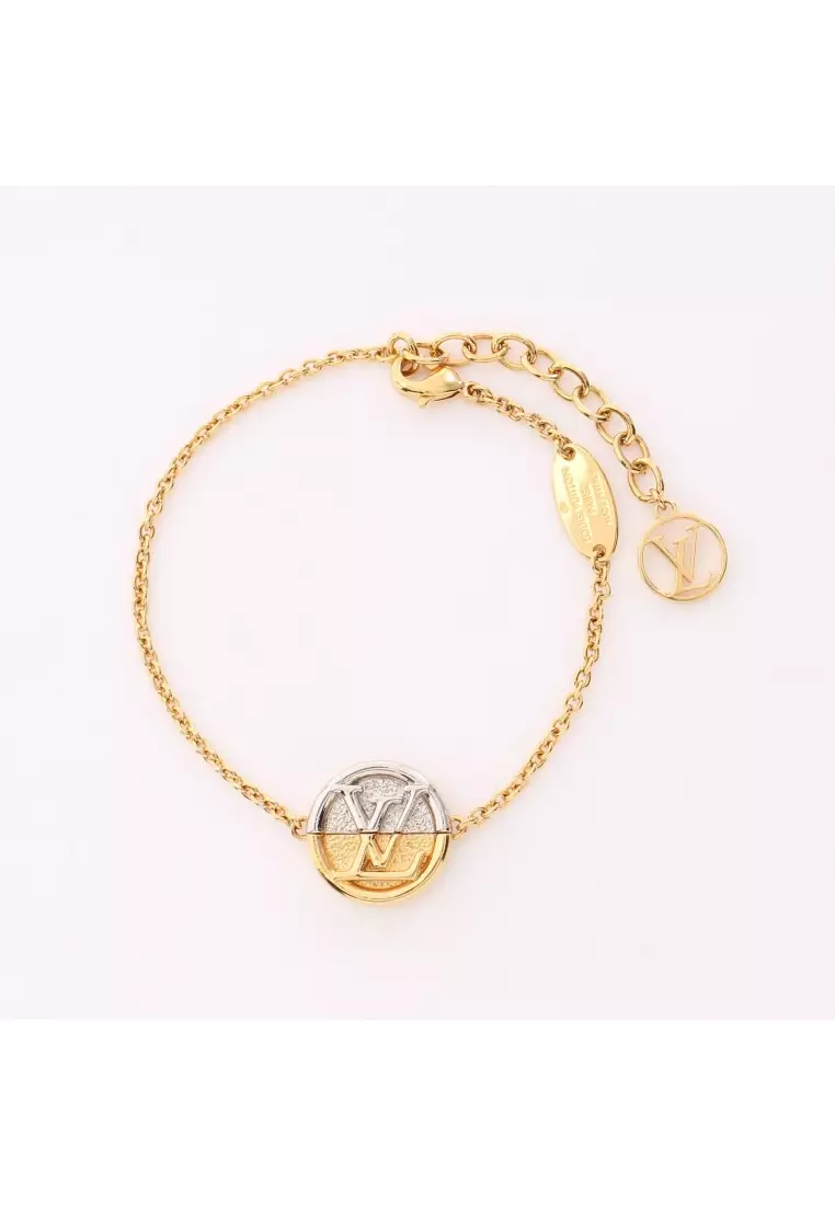 Louis Vuitton L to V Bracelet, Gold, One Size