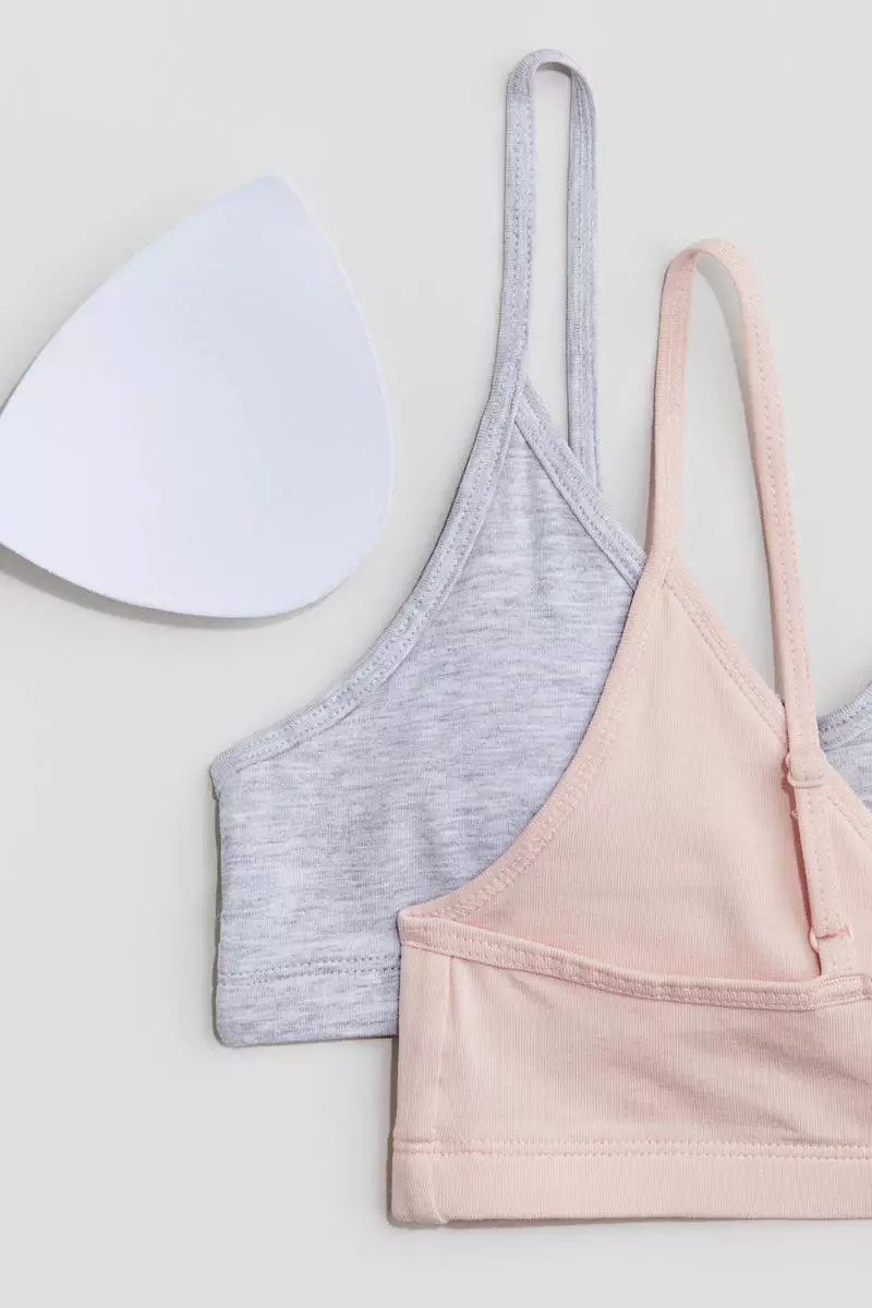 2-pack padded crop tops