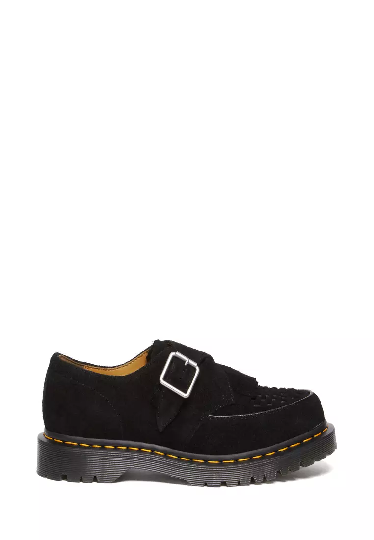 Discount on Dr. Martens  shoes - SKU: Ramsey Black Creepers Suede Women