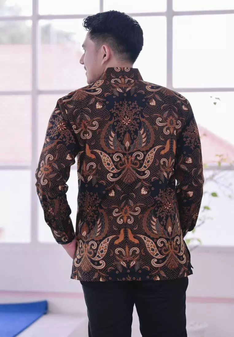 kemeja batik pria lengan panjang motif gurdo abdi putro