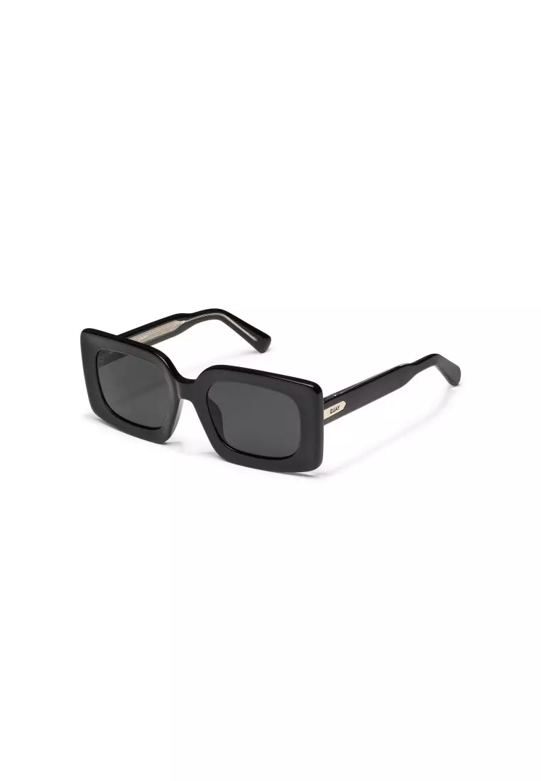 QUAY Talk Show Sunglasses - Black/Smoke