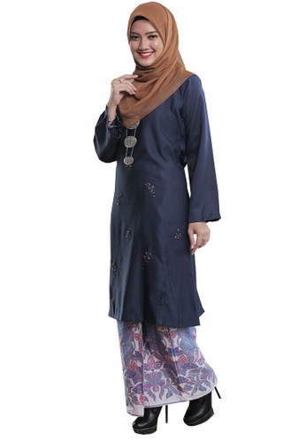 Buy Kenangan Terindah 05 from Hijrah Couture in Blue at Zalora