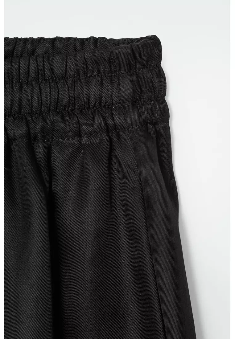 TWILL PALAZZO TROUSERS