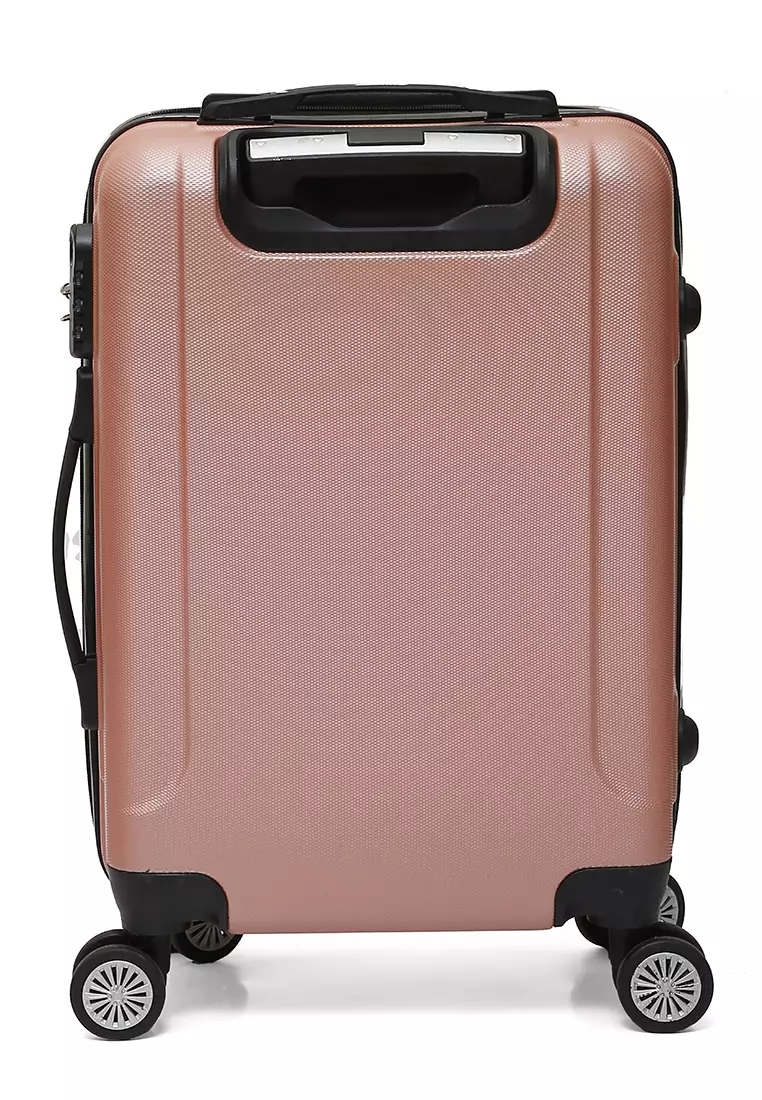 Carlton Koper Cabin Hardcase Unisex Size 20Inch Suitcase Combination Lock Large Compartment Material ABS+PVC Coated ORIGINAL - Rose Gold