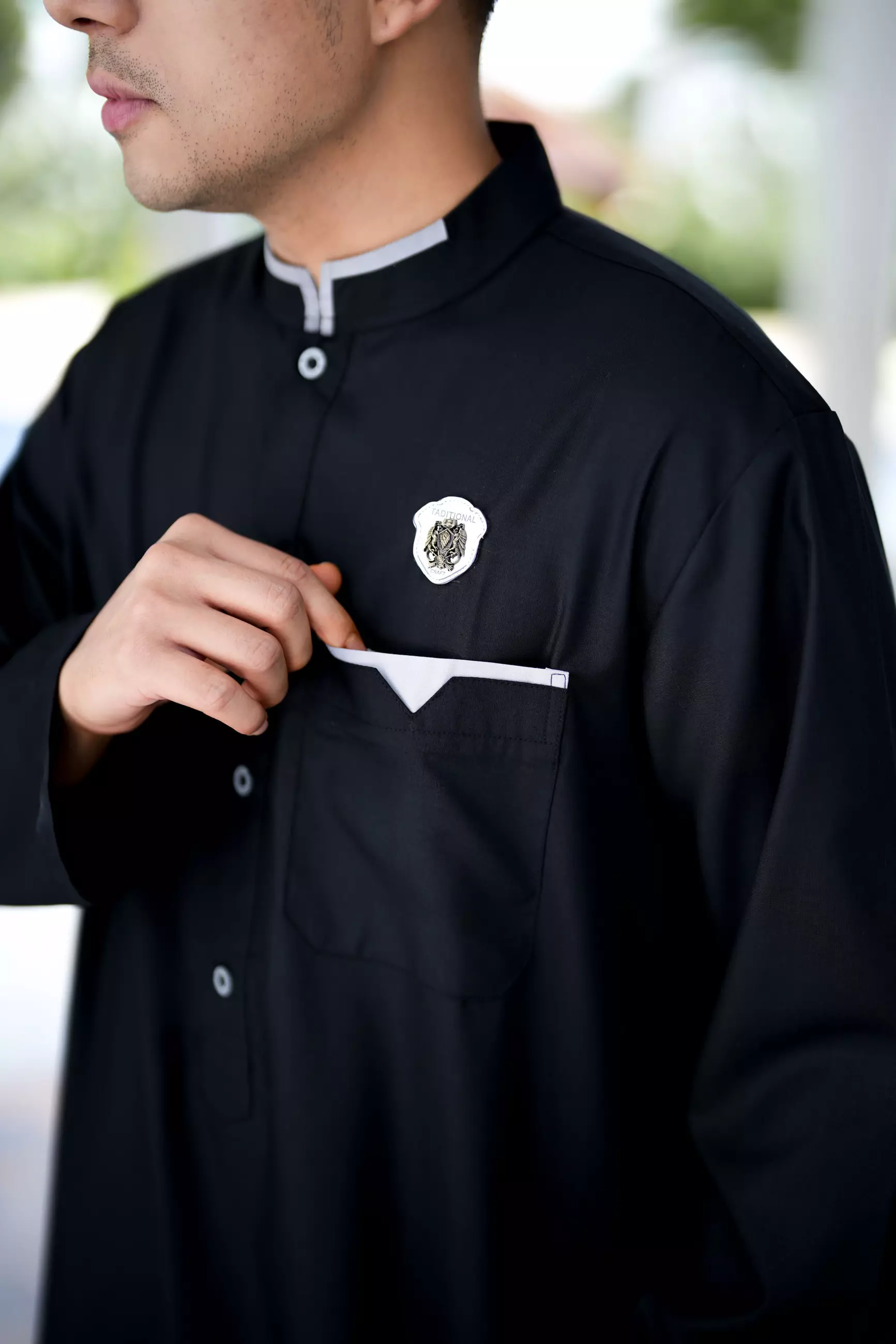 Koko Jubah Gamis Pria  Zayn Black Regular Fit