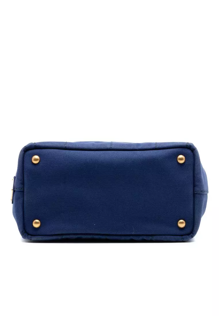 Pre-Loved Prada Small Canvas Canapa Logo Satchel