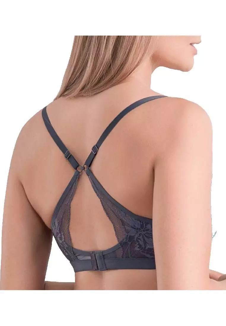 Triumph Style Fantasy Beauty Back Wired Push Up Bra (Pebble Grey)