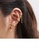 Glamorousky white 925 Sterling Silver Plated Gold Simple Bright Geometric Single Ear Clip with Cubic Zirconia D9F02ACADEB47CGS_3