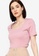 ZALORA WORK pink Sweetheart Neckline Fitted Top A473DAA5F9B53DGS_3